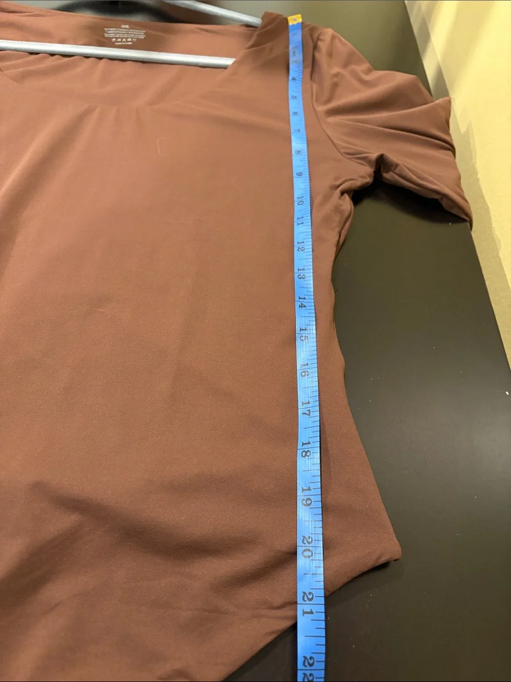 Popilush Scoop Neck Long Sleeve Bodysuit Tummy Control Thong Body Suit Brown 3X - Picture 9 of 12
